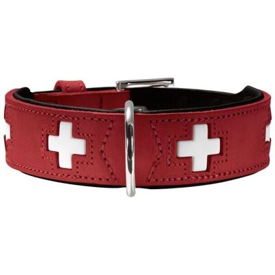 Hunter Swiss Röd/Black Läder Hundhalsband - Hundhalsband Hunter Swiss Röd/Black Läder Hundhalsband - Hundhalsband
