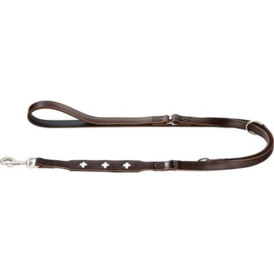 Hunter Swiss Leder Hundeleine - 200cm, Braun/Schwarz - Hundeleine Hunter Swiss Leder Hundeleine - 200cm, Braun/Schwarz - Hundeleine