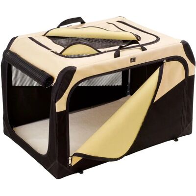 Hunter Foldable Dog Transport Box - Outdoor, Beige/Schwarz, L Hunter Foldable Dog Transport Box - Outdoor, Beige/Schwarz, L