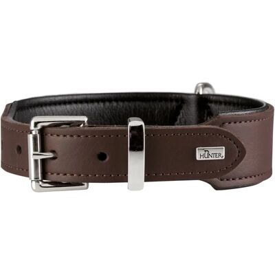 Hunter Model 41-49cm Brown Faux Leather Dog Collar - Dog Collar Hunter Model 41-49cm Brown Faux Leather Dog Collar - Dog Collar