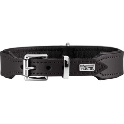 Hunter Basic Black Leather XS-S Dog Collar - Dog Collar Hunter Basic Black Leather XS-S Dog Collar - Dog Collar