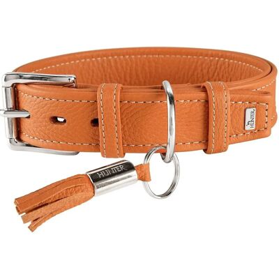 Hunter Dog Collar Cannes - Adjustable Leather - Orange - 29-37cm Hunter Dog Collar Cannes - Adjustable Leather - Orange - 29-37cm