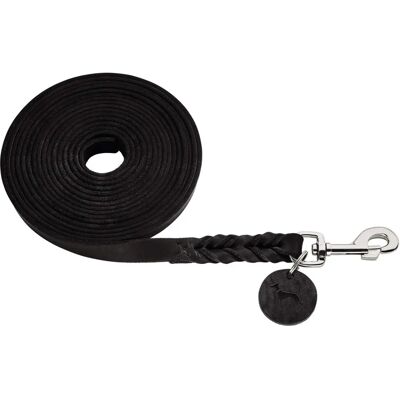 Hunter Solid Education Lederen Hondelijn - 11 mm / 500 cm - zwart Hunter Solid Education Lederen Hondelijn - 11 mm / 500 cm - zwart