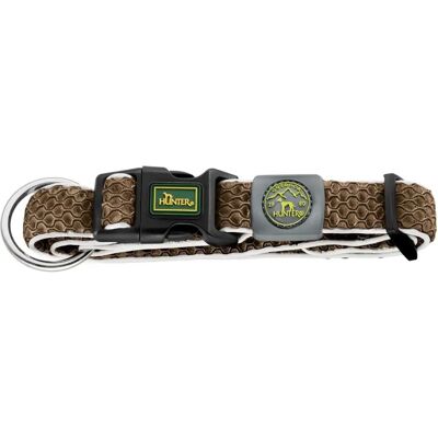 Hunter Brown Dog Collar - Lightweight, Reflective, Adjustable Hunter Brown Dog Collar - Lightweight, Reflective, Adjustable