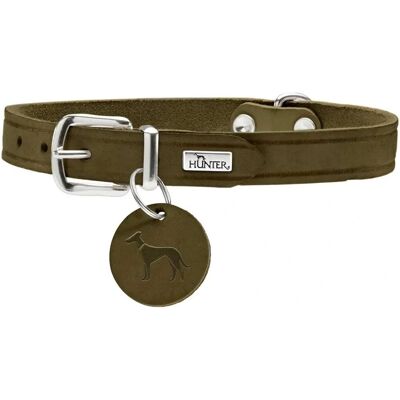 Hunter Aalborg Lederhalsband - 60cm, Olivgrün - Hundesport Hunter Aalborg Lederhalsband - 60cm, Olivgrün - Hundesport