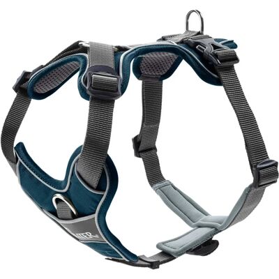 Hunter Divo Blue/Gray Dog Harness - Ergonomic, Reflective, Adjustable Hunter Divo Blue/Gray Dog Harness - Ergonomic, Reflective, Adjustable