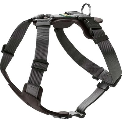 Hunter Modèle Aalborg Mixed Cuir Nylon Harnais pour Chien - Harnais pour Chien Hunter Modèle Aalborg Mixed Cuir Nylon Harnais pour Chien - Harnais pour Chien