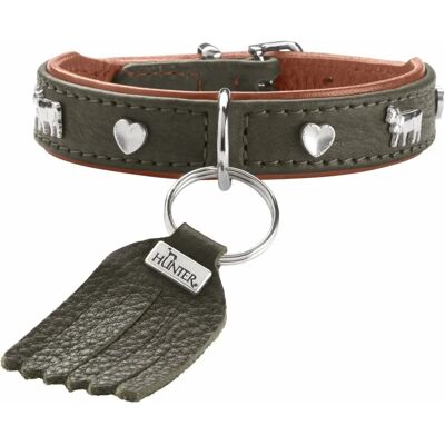 Hunter Mini Lederhalsband - Klein, Grün, Klassisch Hunter Mini Lederhalsband - Klein, Grün, Klassisch