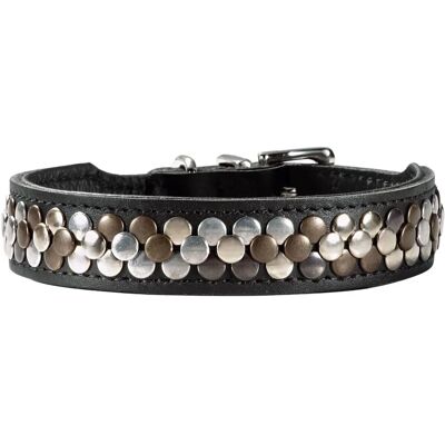 Hunter Arizona Up Dog Collar - Black, 47-54 cm, Luxurious Studs Hunter Arizona Up Dog Collar - Black, 47-54 cm, Luxurious Studs