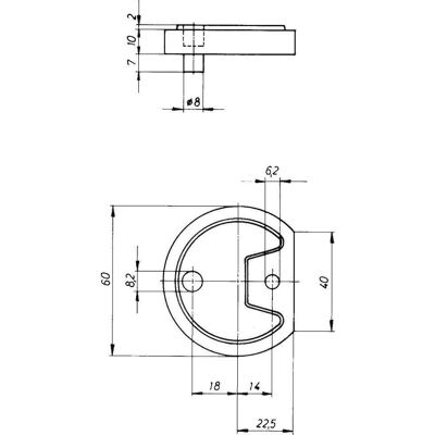 Deni Modell 3848 Aluminium Eloxiert Türkomponente Deni Modell 3848 Aluminium Eloxiert Türkomponente