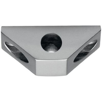 Deni - Guía de varilla para base Vario para varilla redonda 10mm anodizado plata Deni - Guía de varilla para base Vario para varilla redonda 10mm anodizado plata