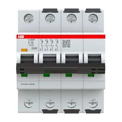 ABB S304P-C16 Interruptor Magnétothermique 16A Tipo C - Interruptor ABB S304P-C16 Interruptor Magnétothermique 16A Tipo C - Interruptor