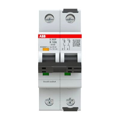 ABB - S302P-K10 - Typ K - 2-pol - Leitungsschutzschalter ABB - S302P-K10 - Typ K - 2-pol - Leitungsschutzschalter