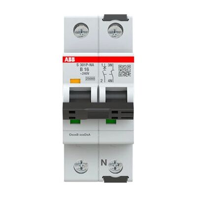 ABB S301P-B16NA - 16A - B - 1+N - disyuntor ABB S301P-B16NA - 16A - B - 1+N - disyuntor