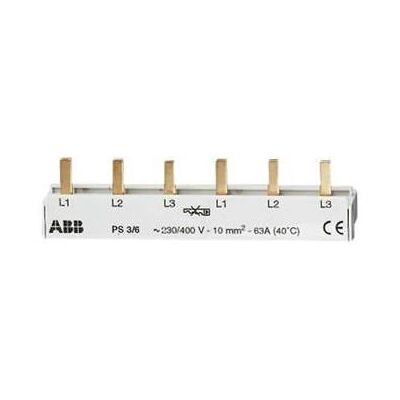 ABB PS3/6 Graue Phasenschiene - 3-polig, 106mm, 10mm² - Produkttyp ABB PS3/6 Graue Phasenschiene - 3-polig, 106mm, 10mm² - Produkttyp