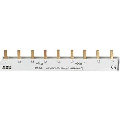 ABB PS3/9 Busleiste - 3 Phasen Grau 158mm ABB PS3/9 Busleiste - 3 Phasen Grau 158mm