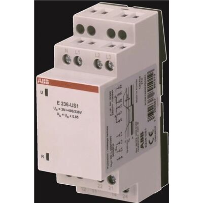 ABB E236-US1 Weißes Relais - Spannung, IP20, DIN-Montage ABB E236-US1 Weißes Relais - Spannung, IP20, DIN-Montage