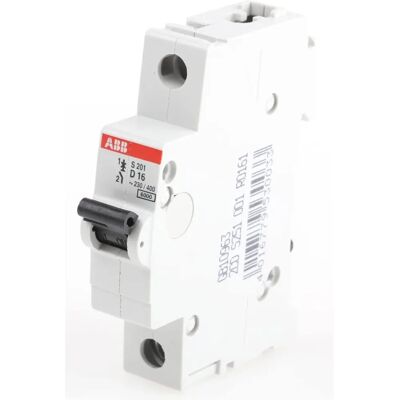 ABB S201-D16 - Disjoncteur 16A, Type D, Montage rail DIN - Publicité ABB S201-D16 - Disjoncteur 16A, Type D, Montage rail DIN - Publicité