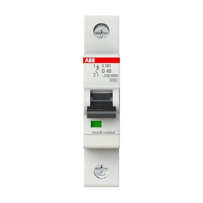 ABB S201-D40 Sicherungsautomat - 40A, 6kA, DIN-Montage, D-Kurve ABB S201-D40 Sicherungsautomat - 40A, 6kA, DIN-Montage, D-Kurve