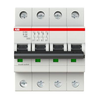 ABB S204-D32 Schutzschalter - 4 Module - D-Char. ABB S204-D32 Schutzschalter - 4 Module - D-Char.