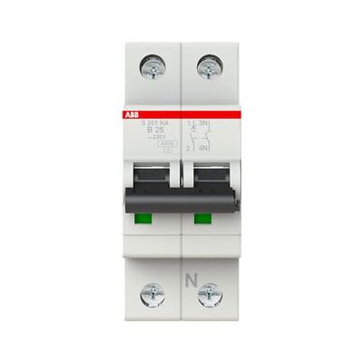 ABB S201-B25NA Schutzschalter - 25A, Kompakt, 2-polig ABB S201-B25NA Schutzschalter - 25A, Kompakt, 2-polig