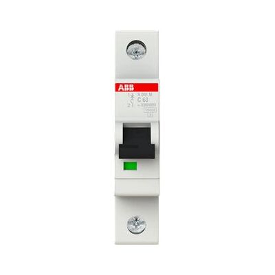 ABB S201M-C63 Kompakt-Schutzschalter - 63A, 10kA, C-Kurve ABB S201M-C63 Kompakt-Schutzschalter - 63A, 10kA, C-Kurve