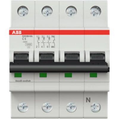 ABB S203M-B10NA Disjoncteur - 10A, 3P+N, IP20 - Publicité ABB S203M-B10NA Disjoncteur - 10A, 3P+N, IP20 - Publicité