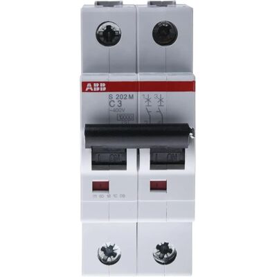 ABB S202M-C3 2P 3A Typ C Leitungsschutzschalter - System Pro M Compact ABB S202M-C3 2P 3A Typ C Leitungsschutzschalter - System Pro M Compact