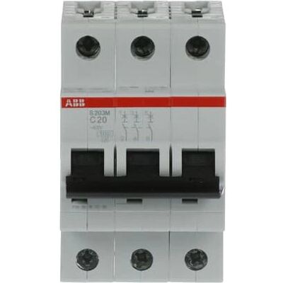 ABB S203M-C20 3-poliger Leitungsschutzschalter Typ C ABB S203M-C20 3-poliger Leitungsschutzschalter Typ C