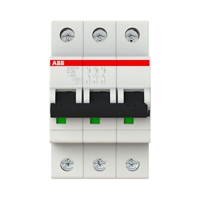 ABB S203M-C25 Circuit Breaker - 3 Pol, 25A, Type C ABB S203M-C25 Circuit Breaker - 3 Pol, 25A, Type C