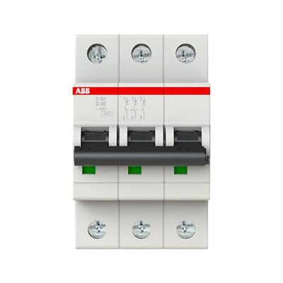 ABB S203-D50 Interrupteur - 3P, 50A, Courbe D, 6kA - Montage DIN - Publicité ABB S203-D50 Interrupteur - 3P, 50A, Courbe D, 6kA - Montage DIN - Publicité