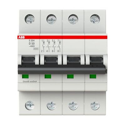 ABB - S204-D50 - 50A - 4P - Courbe D - Publicité ABB - S204-D50 - 50A - 4P - Courbe D - Publicité