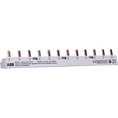 Abb Busbar 3-Phase 12 Modules Gray - Busbar Abb Busbar 3-Phase 12 Modules Gray - Busbar