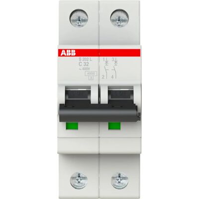 ABB S202l C32 Disjoncteur - 2 pôles, 32A, 4,5kA, Rail DIN - Publicité ABB S202l C32 Disjoncteur - 2 pôles, 32A, 4,5kA, Rail DIN - Publicité