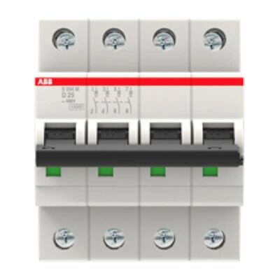 ABB S204M-D63 - Miniatur-Leistungsschalter - 4-polig - 10kA ABB S204M-D63 - Miniatur-Leistungsschalter - 4-polig - 10kA
