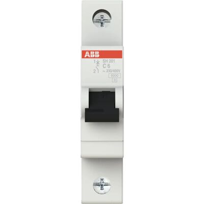 ABB - SH201-C6 - 1-polig - 6 A - Miniature Circuit Breaker ABB - SH201-C6 - 1-polig - 6 A - Miniature Circuit Breaker