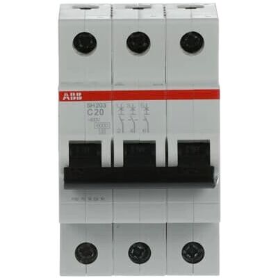 ABB SH203-C20 3P Leitungsschutzschalter - 20A - 6kA ABB SH203-C20 3P Leitungsschutzschalter - 20A - 6kA