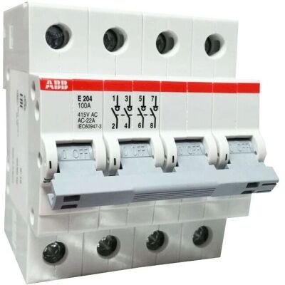 ABB E204/100G 4P 100A 4M Trennschalter ABB E204/100G 4P 100A 4M Trennschalter