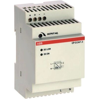 Alimentatore 24V DC ABB - Montaggio su guida DIN - 1.3A Alimentatore 24V DC ABB - Montaggio su guida DIN - 1.3A