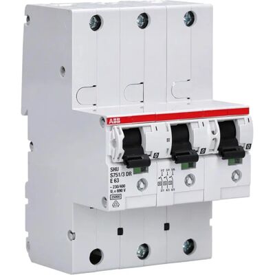 ABB S751/3DR-E63 - Haupleitungsschutzschalter - 63A, 3P, IP20 ABB S751/3DR-E63 - Haupleitungsschutzschalter - 63A, 3P, IP20
