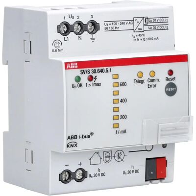 Fuente de alimentación ABB SV/S30.640.5.1 - 640mA, KNX, Montaje DIN Fuente de alimentación ABB SV/S30.640.5.1 - 640mA, KNX, Montaje DIN