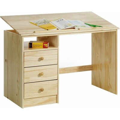 Idimex - KEVIN - Natur Kiefernholz - 3 Schubladen - Desk Idimex - KEVIN - Natur Kiefernholz - 3 Schubladen - Desk