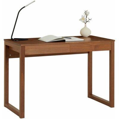 Bureau IDIMEX avec 2 tiroirs en Pin - Noyer Naturel - Bureau - Publicité Bureau IDIMEX avec 2 tiroirs en Pin - Noyer Naturel - Bureau - Publicité