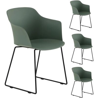 Chaises de Jardin - Plastique Résistant aux UV & Pieds en Métal - Lot de 4 - Publicité Chaises de Jardin - Plastique Résistant aux UV & Pieds en Métal - Lot de 4 - Publicité