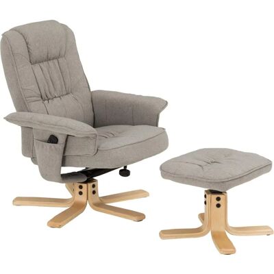 Fauteuil relax Idimex CHARLY avec repose-pieds - Pivotant 360° - Publicité Fauteuil relax Idimex CHARLY avec repose-pieds - Pivotant 360° - Publicité