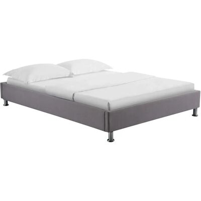 Lit Futon Double NIZZA Idimex - Gris - Design Contemporain et Stable - Publicité Lit Futon Double NIZZA Idimex - Gris - Design Contemporain et Stable - Publicité