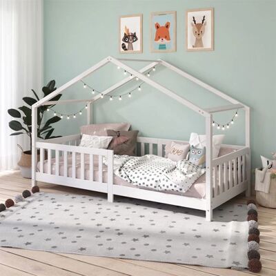 Lit pour enfant Idimex - Pin, Blanc, 90x190 cm - Publicité Lit pour enfant Idimex - Pin, Blanc, 90x190 cm - Publicité