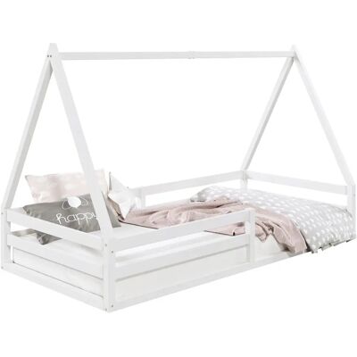 Lit cabine SILA - 90x190cm, Montessori Pin Blanc - Publicité Lit cabine SILA - 90x190cm, Montessori Pin Blanc - Publicité