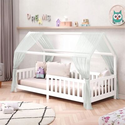 Idimex NINA Montessori Bett - Weiß, 90x200cm, Sicher & Einfach Aufzubauen Idimex NINA Montessori Bett - Weiß, 90x200cm, Sicher & Einfach Aufzubauen