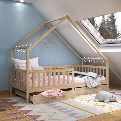 Idimex - ALVA - Naturel - 90x200 cm Bed - Publicité Idimex - ALVA - Naturel - 90x200 cm Bed - Publicité